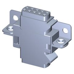 Angled bracket with Feedthru module 00114521202 #20 Cadmium plated steel