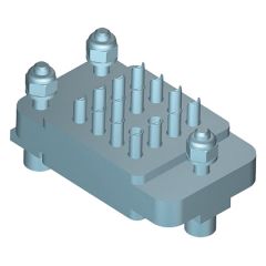 Relay socket 4RT 10A solder cup 14 contacts With marking On panel mounting