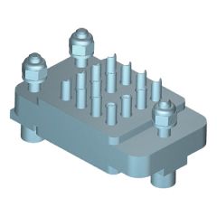 Relay socket 4RT 10A solder cup 14 contacts Without marking On panel mounting