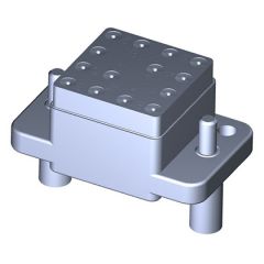 Socket Model ASNE0249 14 contacts #20 Without contact, With integrated pillars