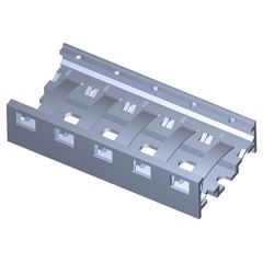 Metallic rail Not RoHS Cadmium bichromate plating (conductive) 5 modules