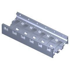 Metallic rail Not RoHS Cadmium bichromate plating (conductive) 6 modules