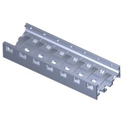 Metallic rail Not RoHS Cadmium bichromate plating (conductive) 7 modules