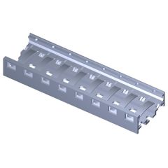 Metallic rail Not RoHS Cadmium bichromate plating (conductive) 8 modules