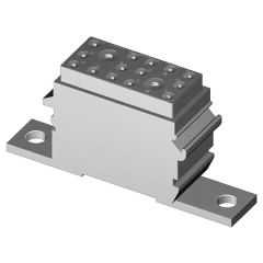 Grounding Module 1758 With individual mounting brackets 2 cts #12 + 14 cts #20