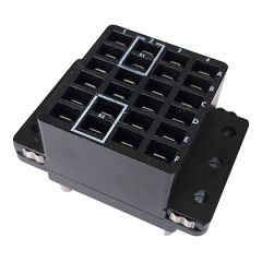 Faston type relay socket 6RT bistable 10A with directional posts Without fixation set Marking P/N + Date code Isolated polarizers