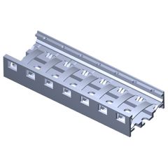 Rail Métallique RoHS Oxydation anodique + Zingué passivé 7 modules