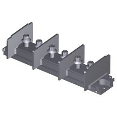 Assembly 3240 0.2500-28 UNF (Ø 6,35 ) - H: 16,5 mm - pitch of 19,5 Without wave-washers 6 terminals 3x2 shunt