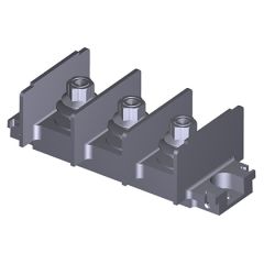 Barrette 3240 0.3750-24 UNF (Ø 9,52) - H: 17,7 mm - pas de 28 Avec rondelles ondulées 3 bornes