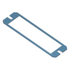 Panel sealing for flanged receptacle 2 Modules Conductive