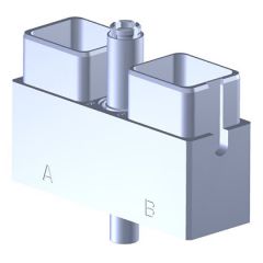 Test shell 2 Modules Metallic Shielded Bright nickel