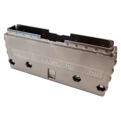Cover Receptacle 4 Modules Composite Shielded Bright nickel