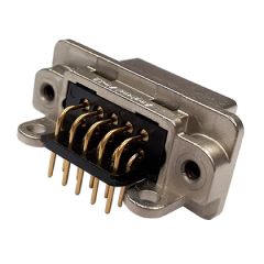 Receptacle ASR panel mounting for PCB Metallized 10 socket contacts size 22 (A1) Polarizing 1