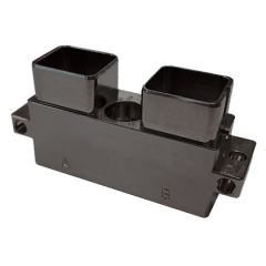 Receptacle Standard 2 Modules Metallic Standard Black nickel Without polarization