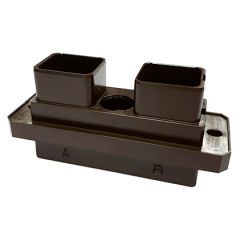 Receptacle Flanged 2 Modules Metallic Standard Olive drab cadmium Without polarization