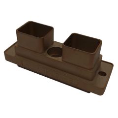 Receptacle Short flanged 2 Modules Metallic Standard Olive drab cadmium Without polarization