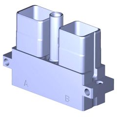 Receptacle SIM serie3 Standard 2 modules Metallic Standard Black nickel Polarization CC Not mounted (with rack/reversed rack plug)