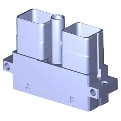 Receptacle SIM serie3 Standard 2 modules Metallic Standard Olive drab cadmium Polarization EE Not mounted (with rack/reversed rack plug)