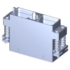 Fiche SIM série3 Rack 2 modules Métallique Standard Nickel noir Sans détrompage