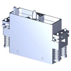 Plug SIM serie3 Reversed rack 2 modules Metallic Standard Black nickel Without polarization