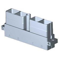 Receptacle SIM serie3 Standard 4 modules Metallic Standard Olive drab cadmium Polarization GG Not mounted (with rack/reversed rack plug)