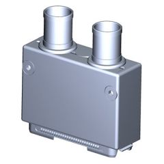 Capot + Cheminée Embase 2 Modules Métallique Durci Nickel noir