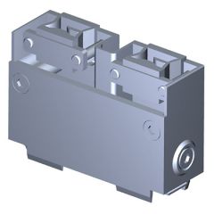 Serre-câbles 2 Modules Métallique Standard Nickel brillant