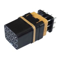 Module With straight PCB contacts Socket With peripheral sealing Contacts #20 Gold-plated (RoHS) Polarization N
