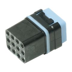 Railway Module For crimped contacts Socket With peripheral sealing 12 contacts #20 Polarization N